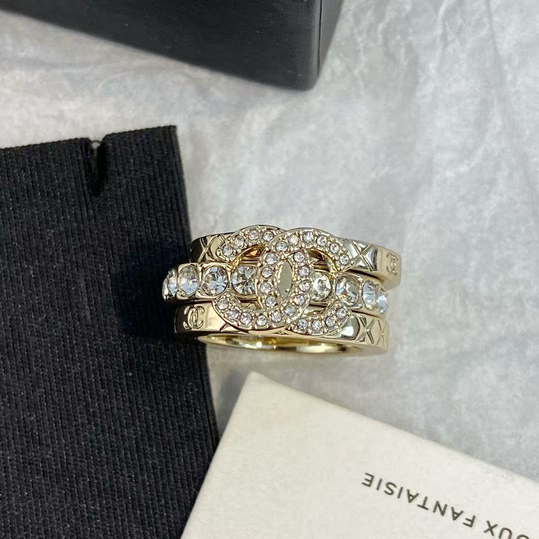 CHANE1 ダブルC スリーインワンリング【 50％割引+送料無料】