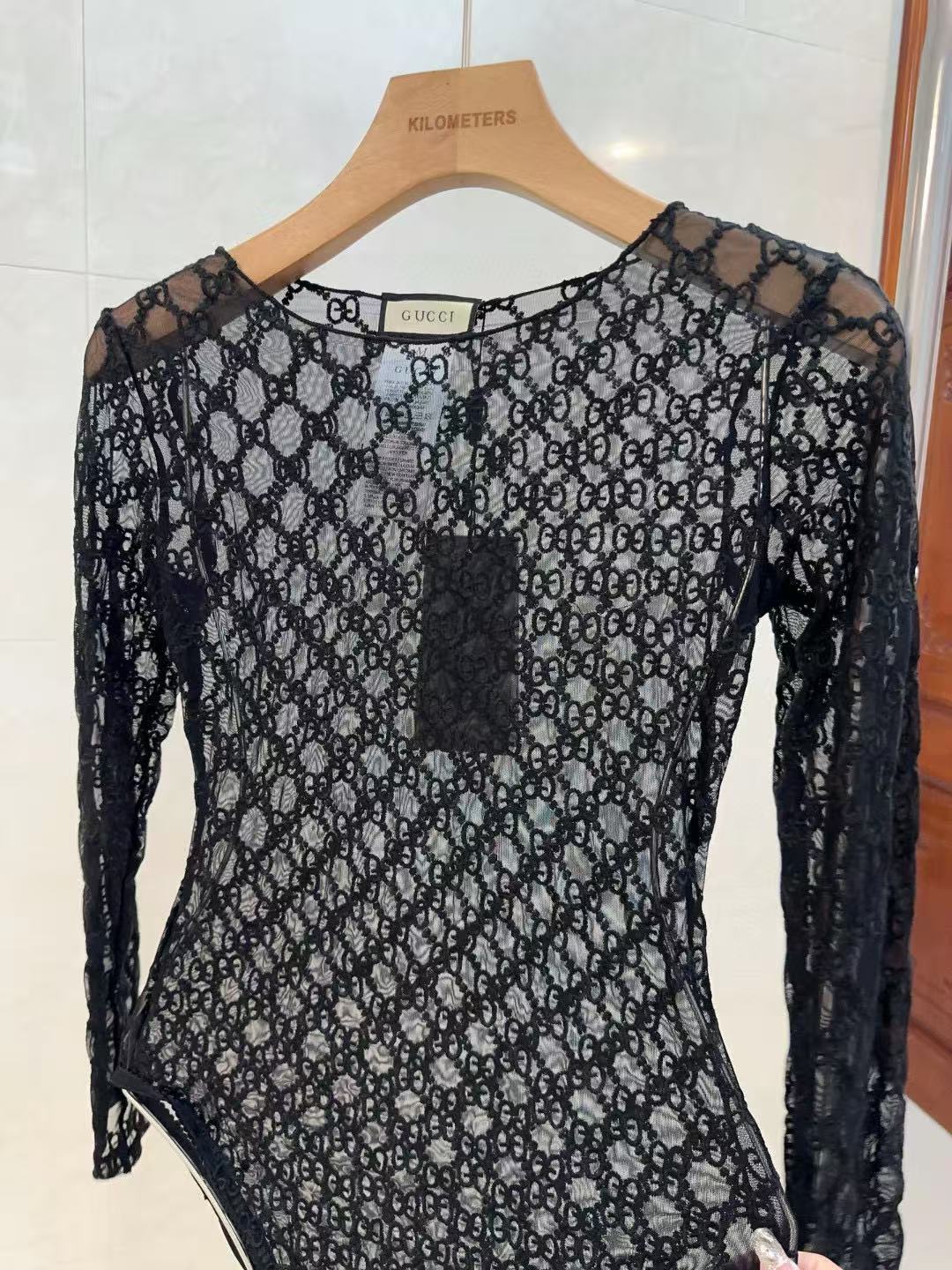 GUCC1 シースルー長袖水着【 50％割引+送料無料】