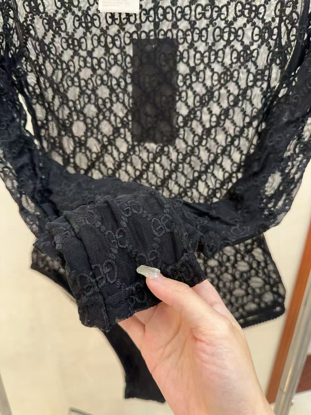 GUCC1 シースルー長袖水着【 50％割引+送料無料】