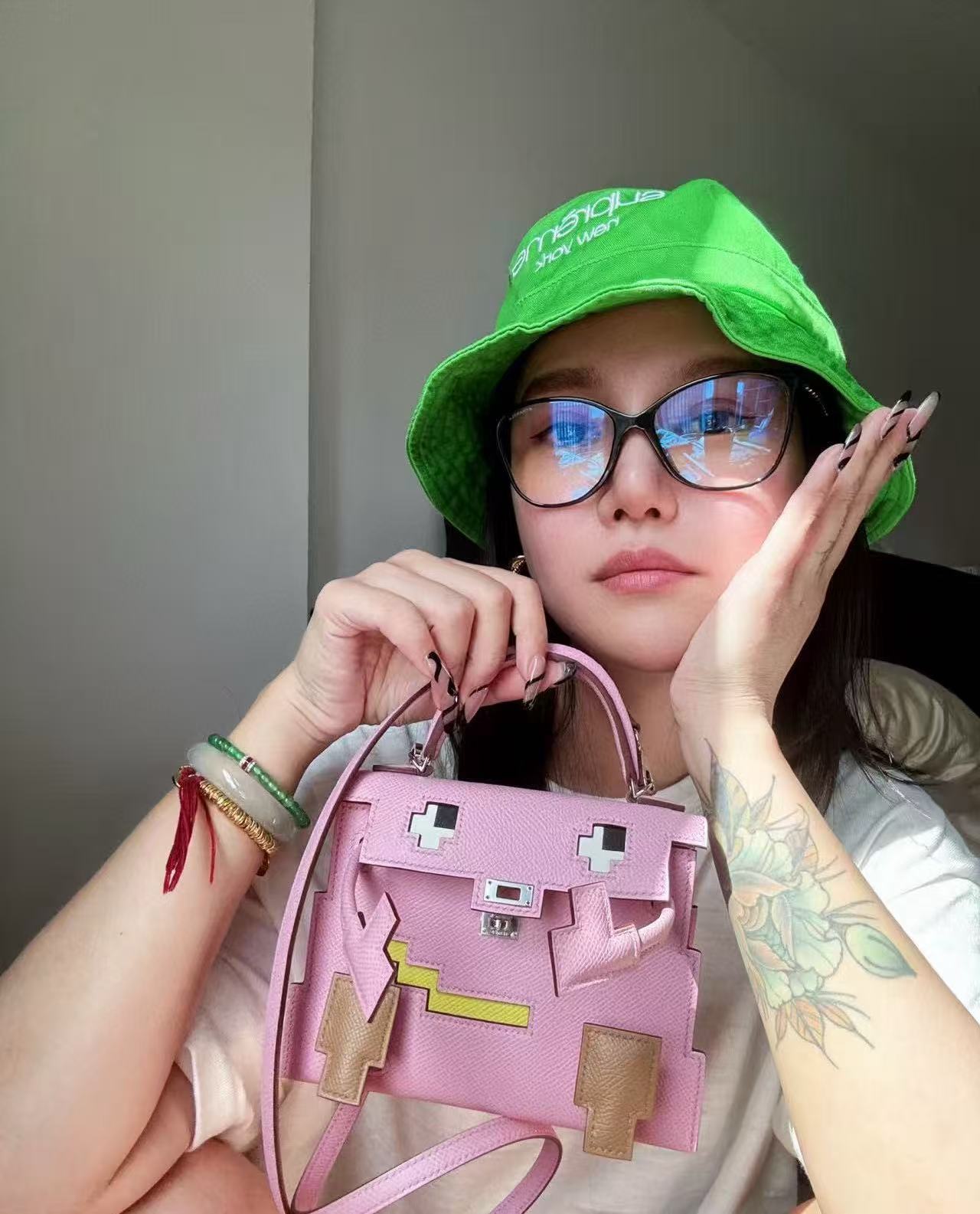 HERME5 kelly doll picto高品質の牛革ハンドバッグ【 50％割引+送料無料】