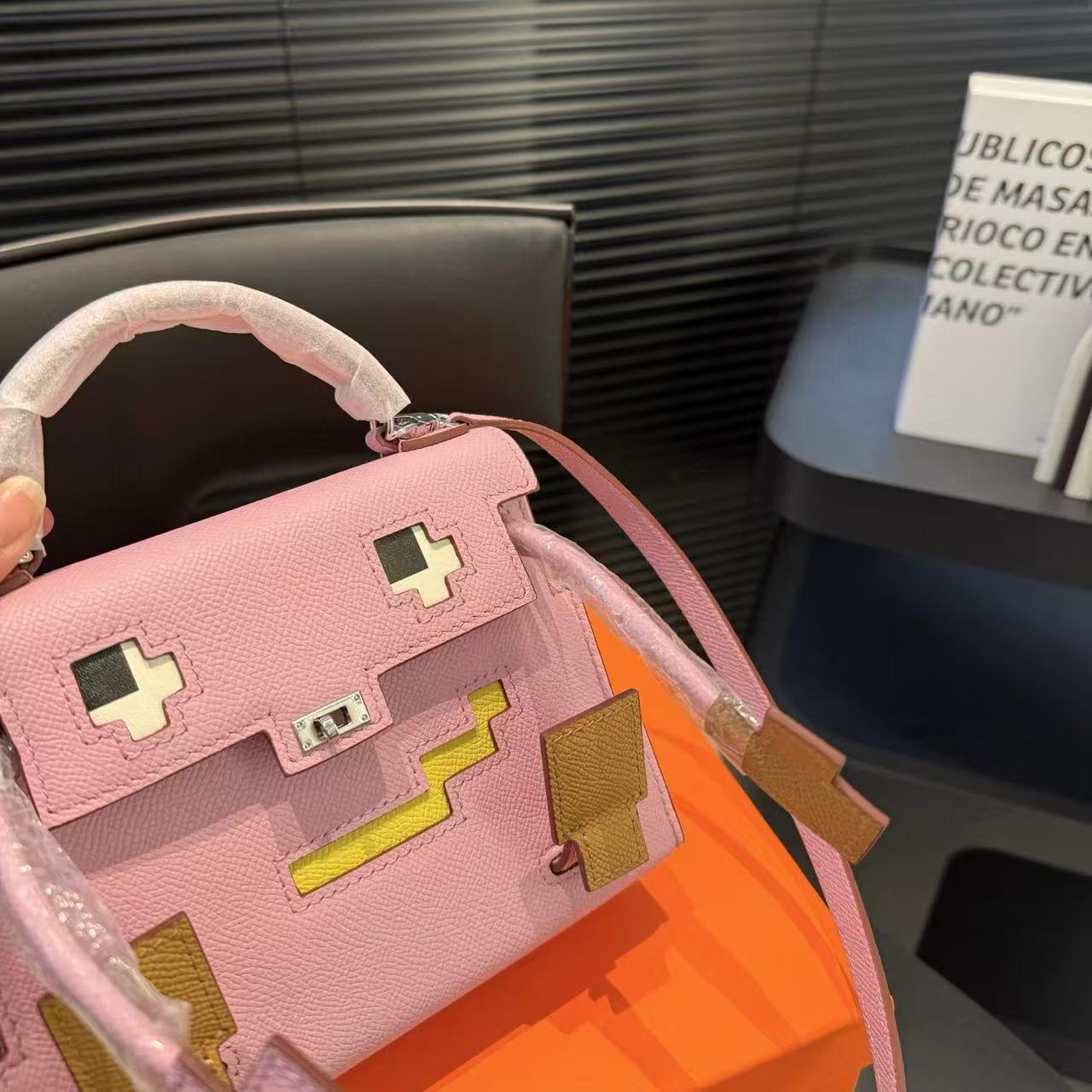 HERME5 kelly doll picto高品質の牛革ハンドバッグ【 50％割引+送料無料】