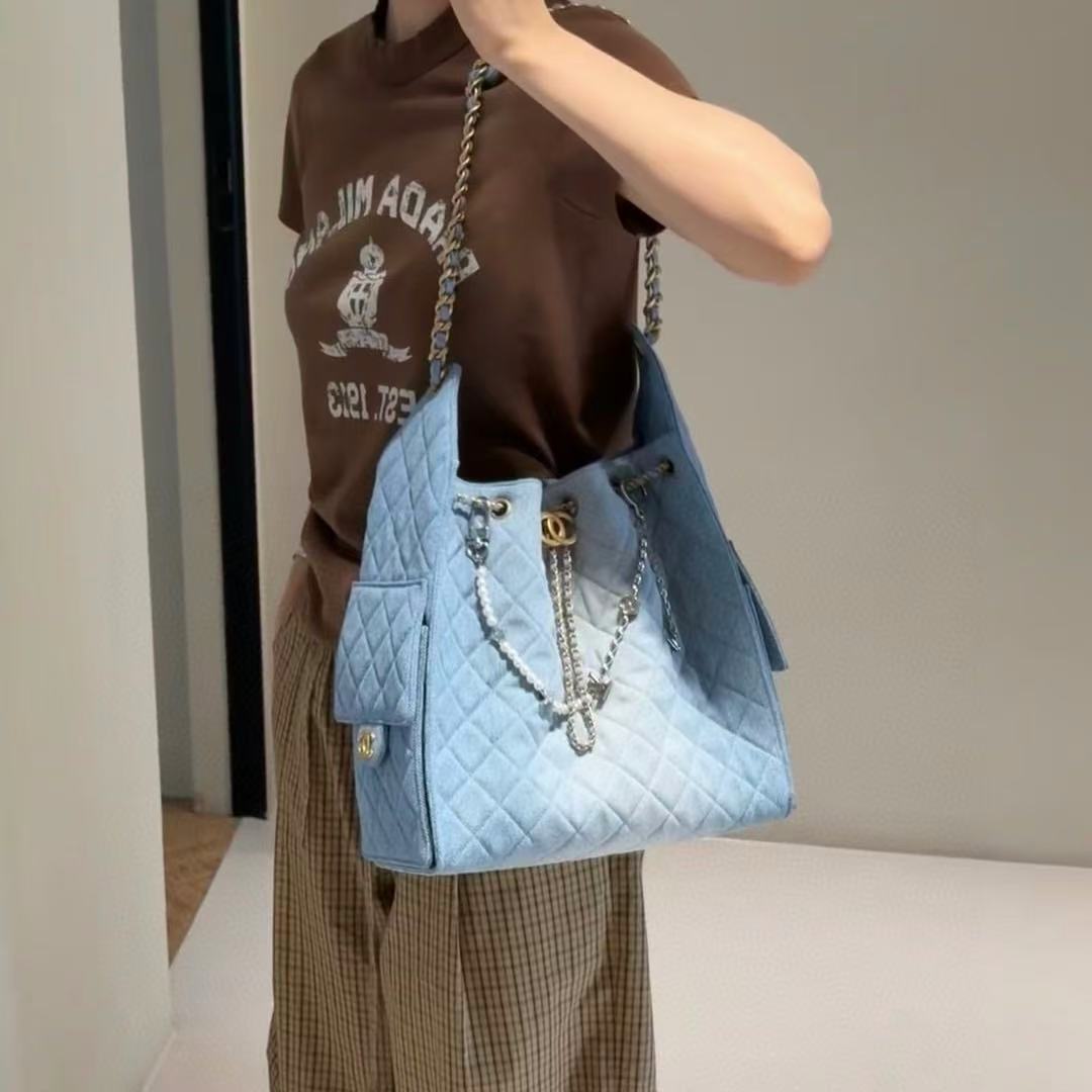 CHANE1 デニムトートバッグ【 50％割引+送料無料】