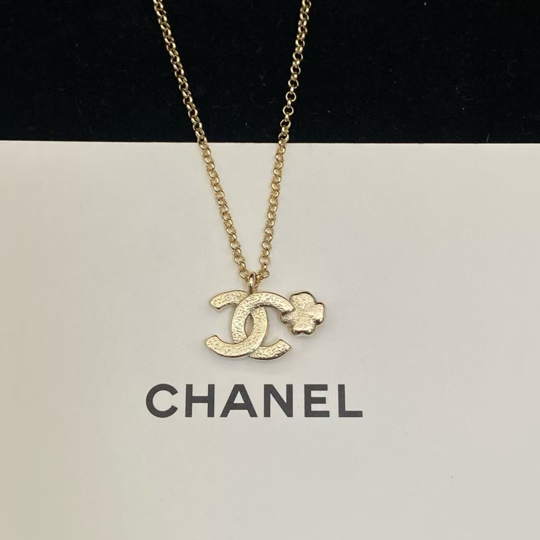 CHANE1 四つ葉のクローバー ダブルCネックレス【50％割引+送料無料】