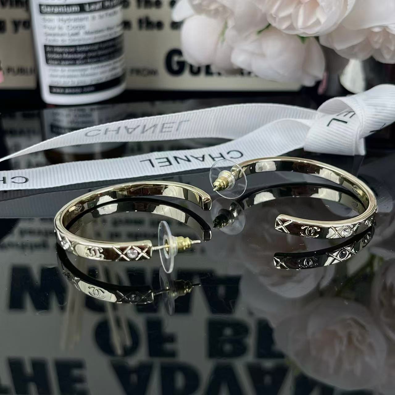 CHANE1 ダブルCイヤリング【50％割引+送料無料】