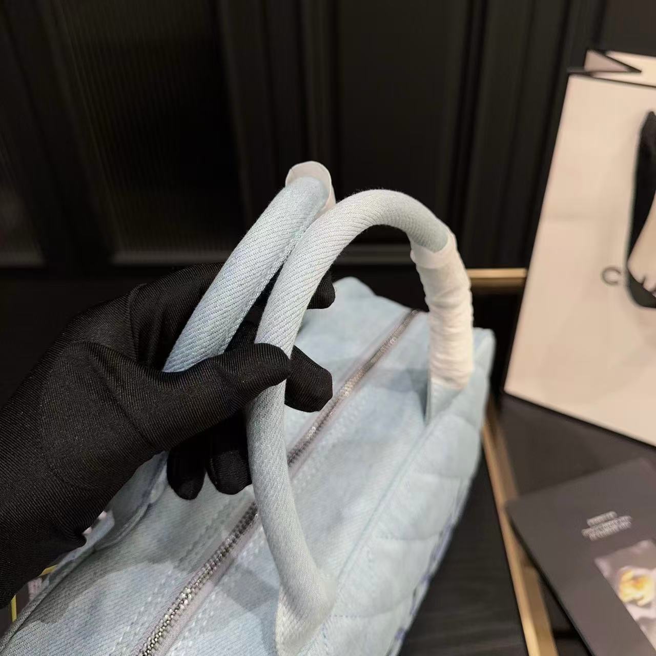 CHANE1 デニム ボウリングバッグ【 50％割引+送料無料】