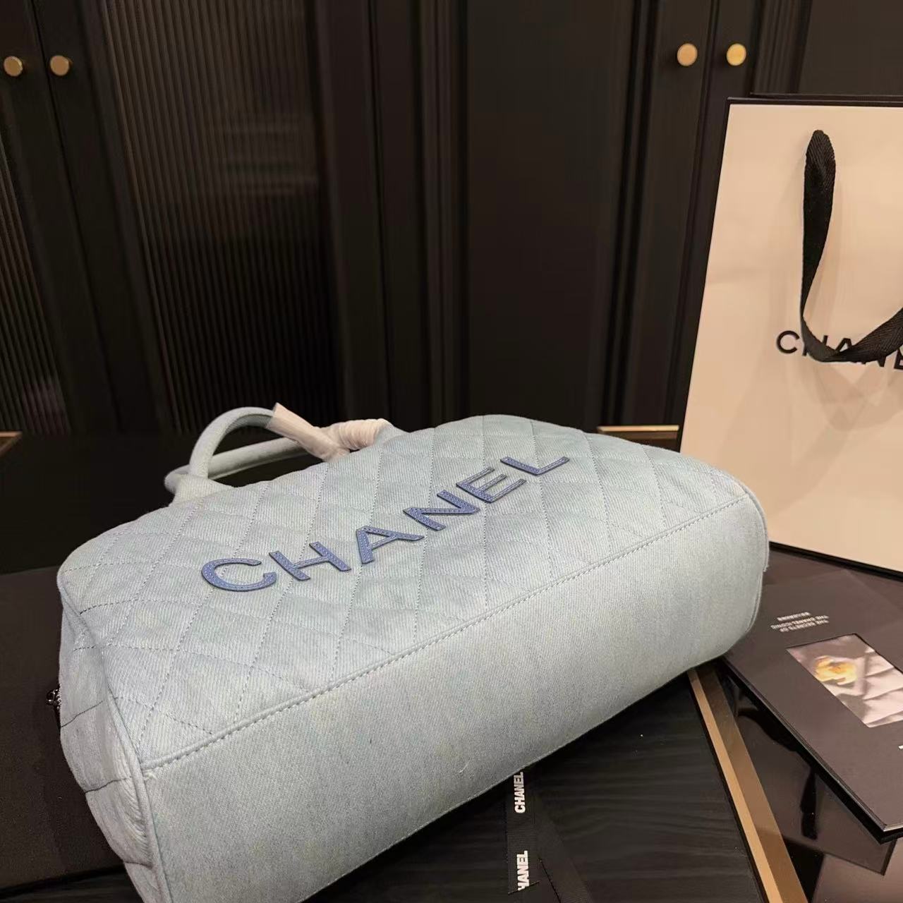 CHANE1 デニム ボウリングバッグ【 50％割引+送料無料】