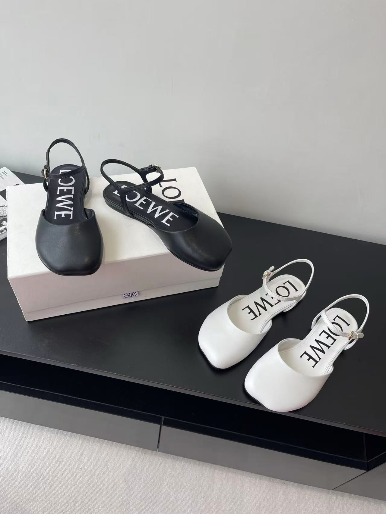 L0WEW 高品質レザーフラットシューズ【50％割引+送料無料】