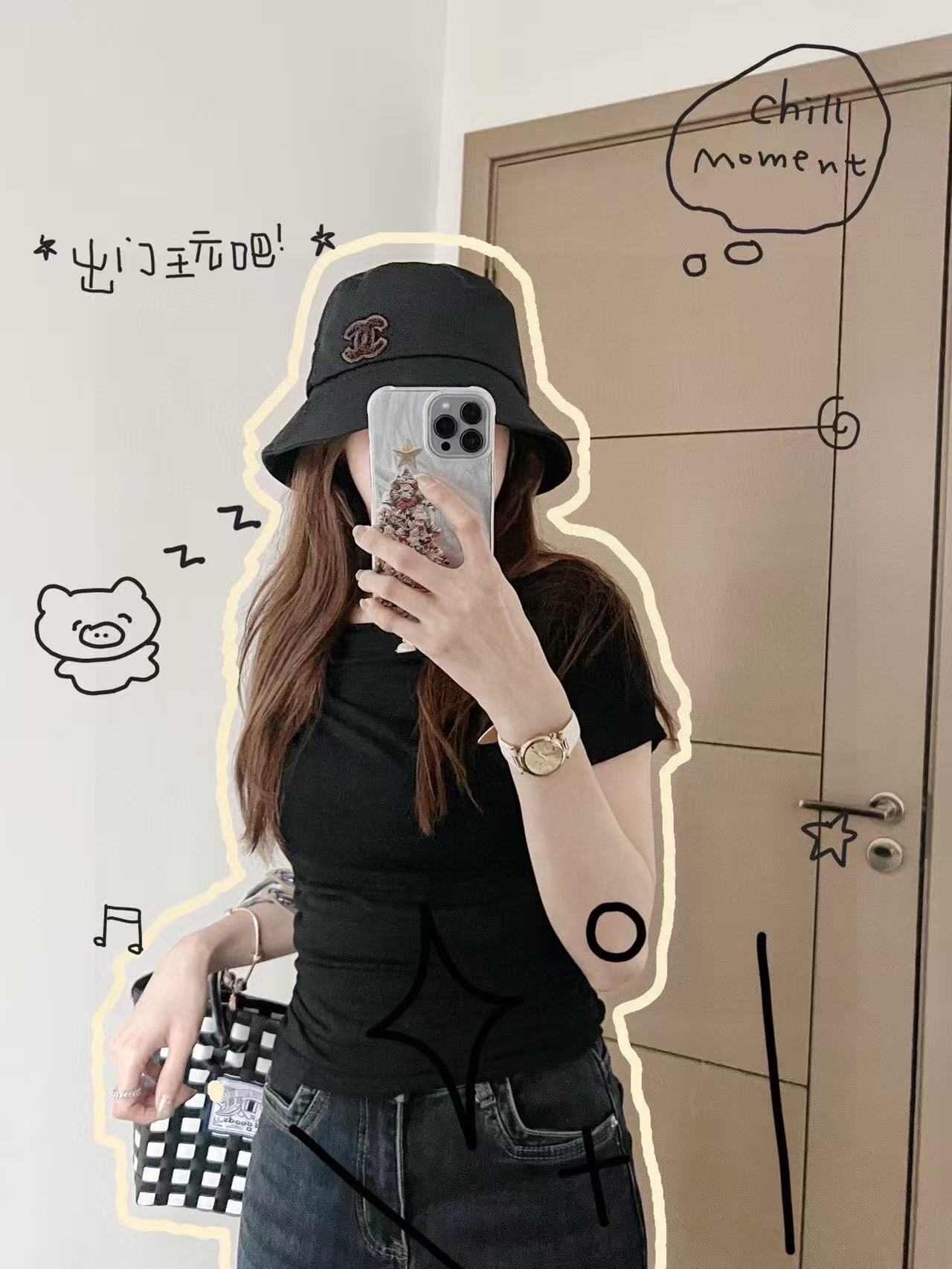 CHANE1 ダブルCバケットハット【50％割引+送料無料】