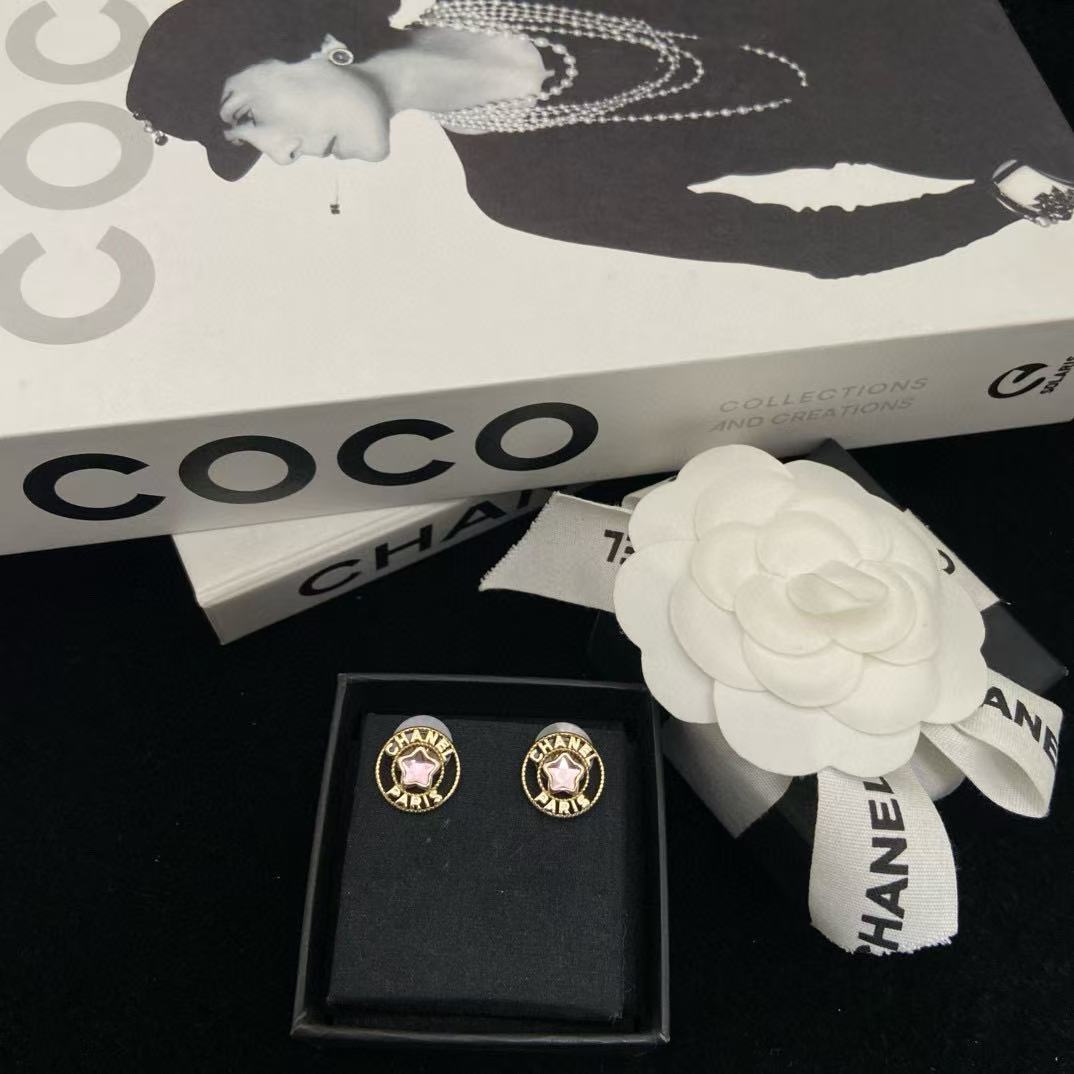 CHANE1 五芒星ラウンドイヤリング【50％割引+送料無料】