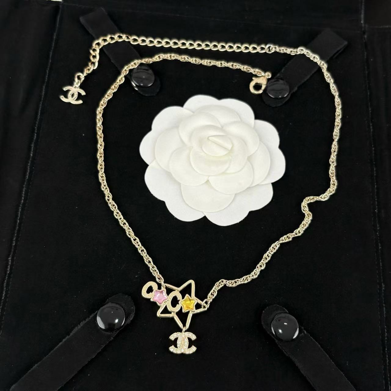 CHANE1 ダブルC 五芒星ネックレス【50％割引+送料無料】