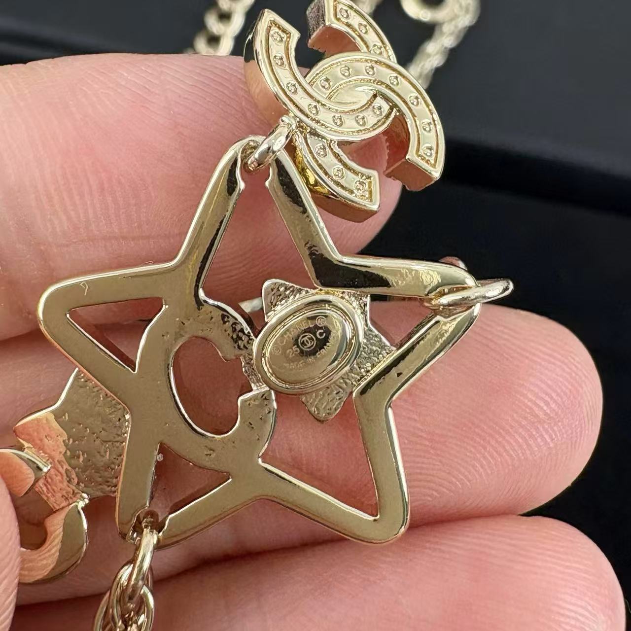 CHANE1 ダブルC 五芒星ネックレス【50％割引+送料無料】