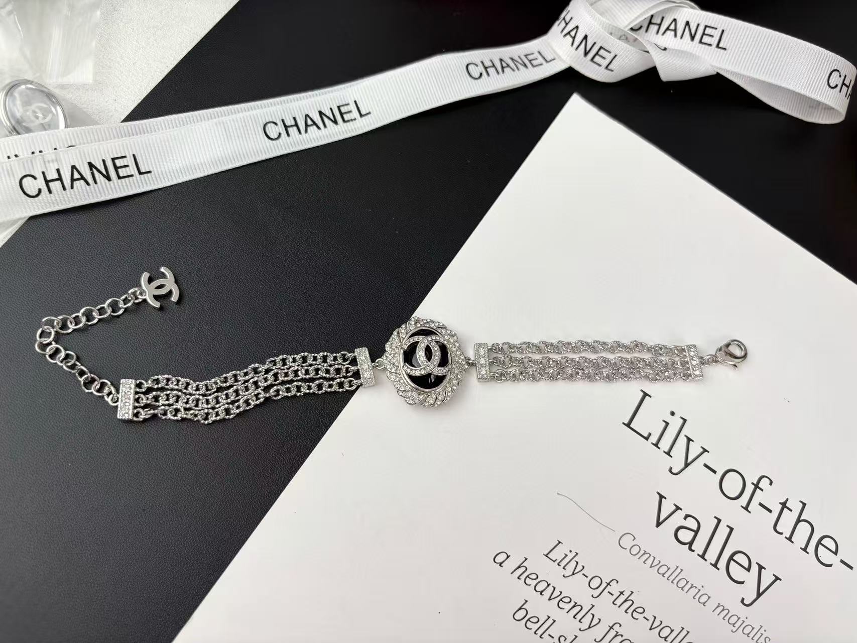 CHANE1 ダブルC フルダイヤモンドブレスレット【50％割引+送料無料】