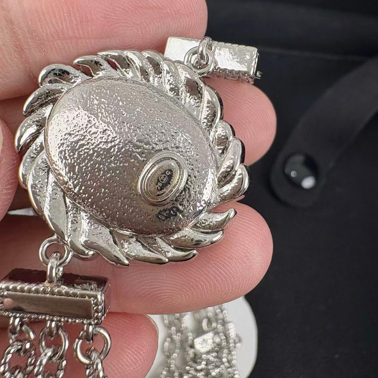 CHANE1 ダブルC フルダイヤモンドネックレス【50％割引+送料無料】