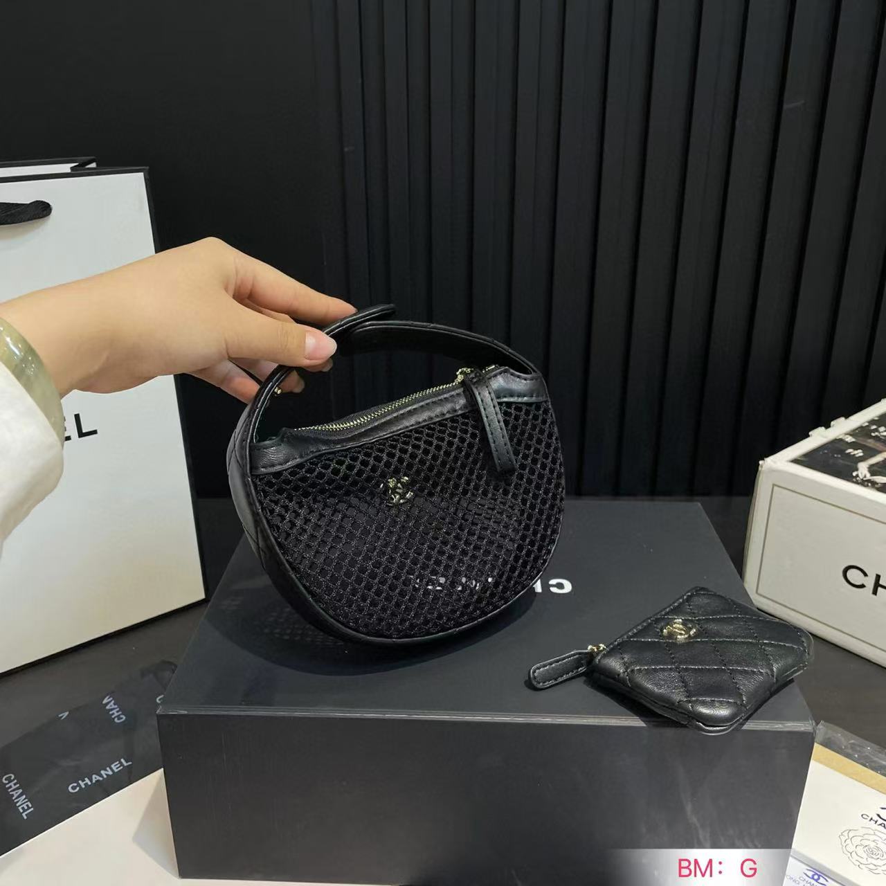 CHANE1 中空母子半月バッグ【 50％割引+送料無料】