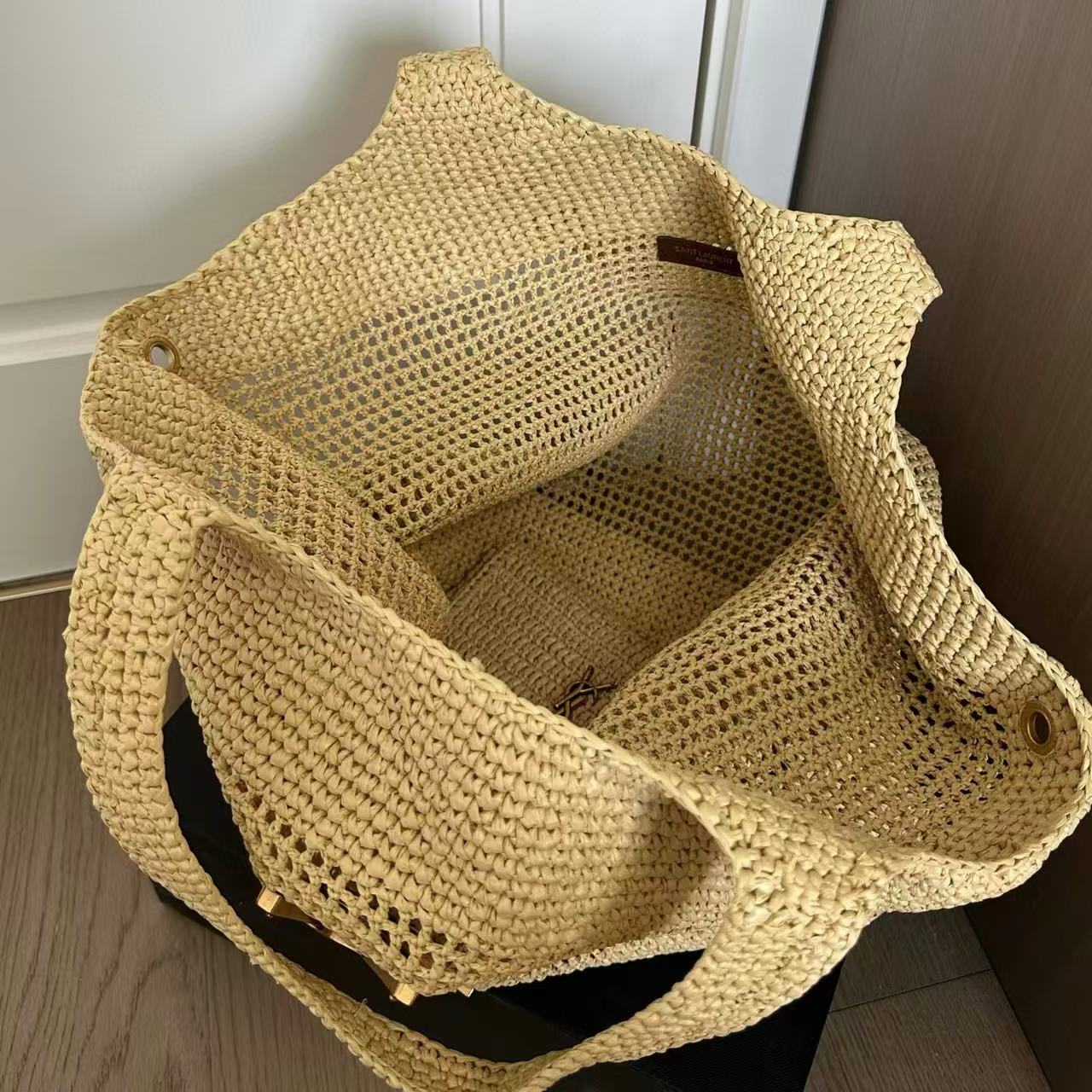 YSL織りラフィアショッピングバッグ【 50％割引+送料無料】