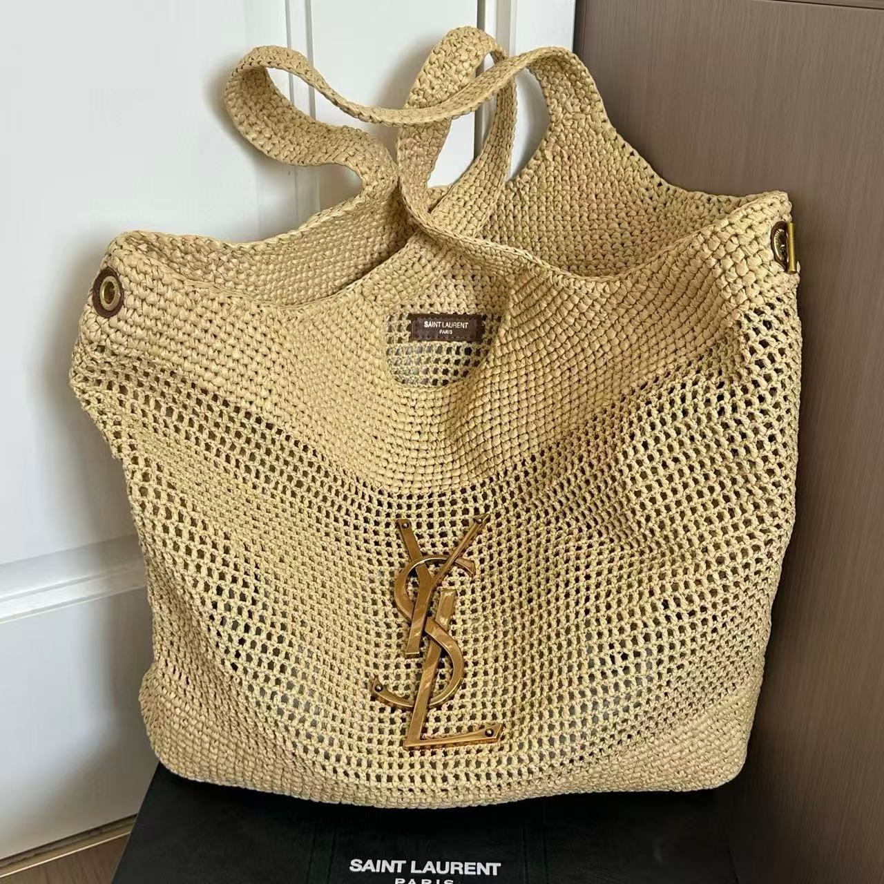 YSL織りラフィアショッピングバッグ【 50％割引+送料無料】