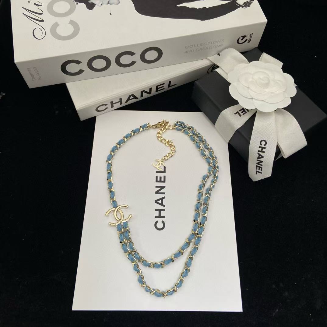 CHANE1 ダブルC 2層ネックレス【 50％割引+送料無料】