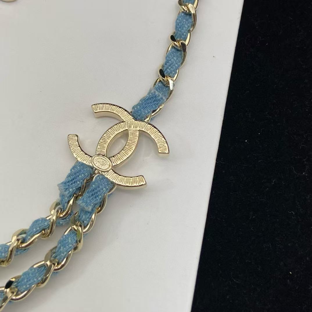 CHANE1 ダブルC 2層ネックレス【 50％割引+送料無料】