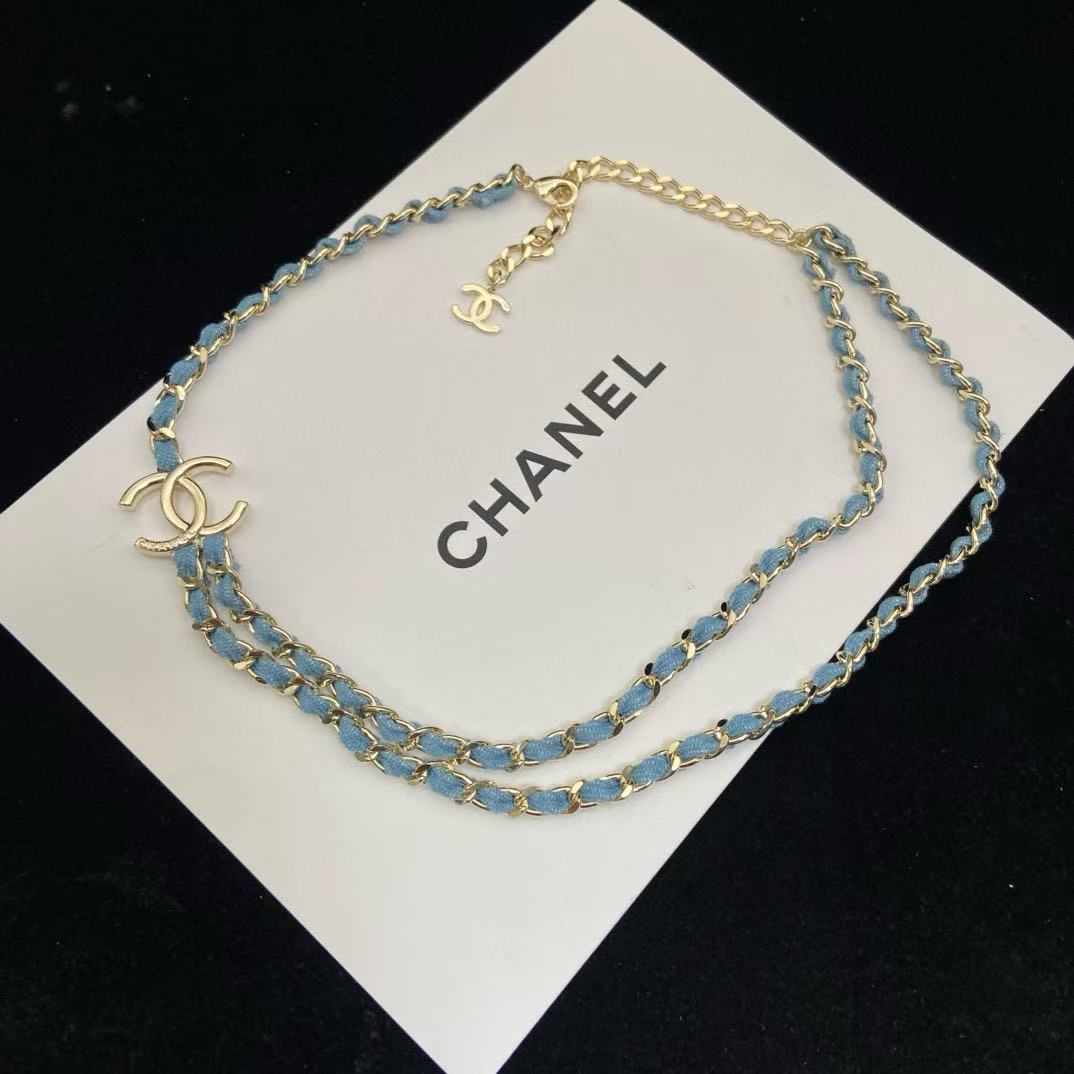 CHANE1 ダブルC 2層ネックレス【 50％割引+送料無料】