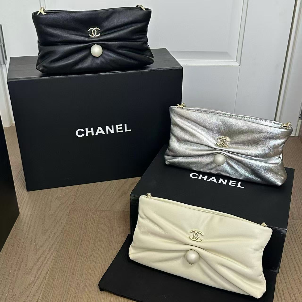 CHANE1 パールチェーンバッグ【 50％割引+送料無料】