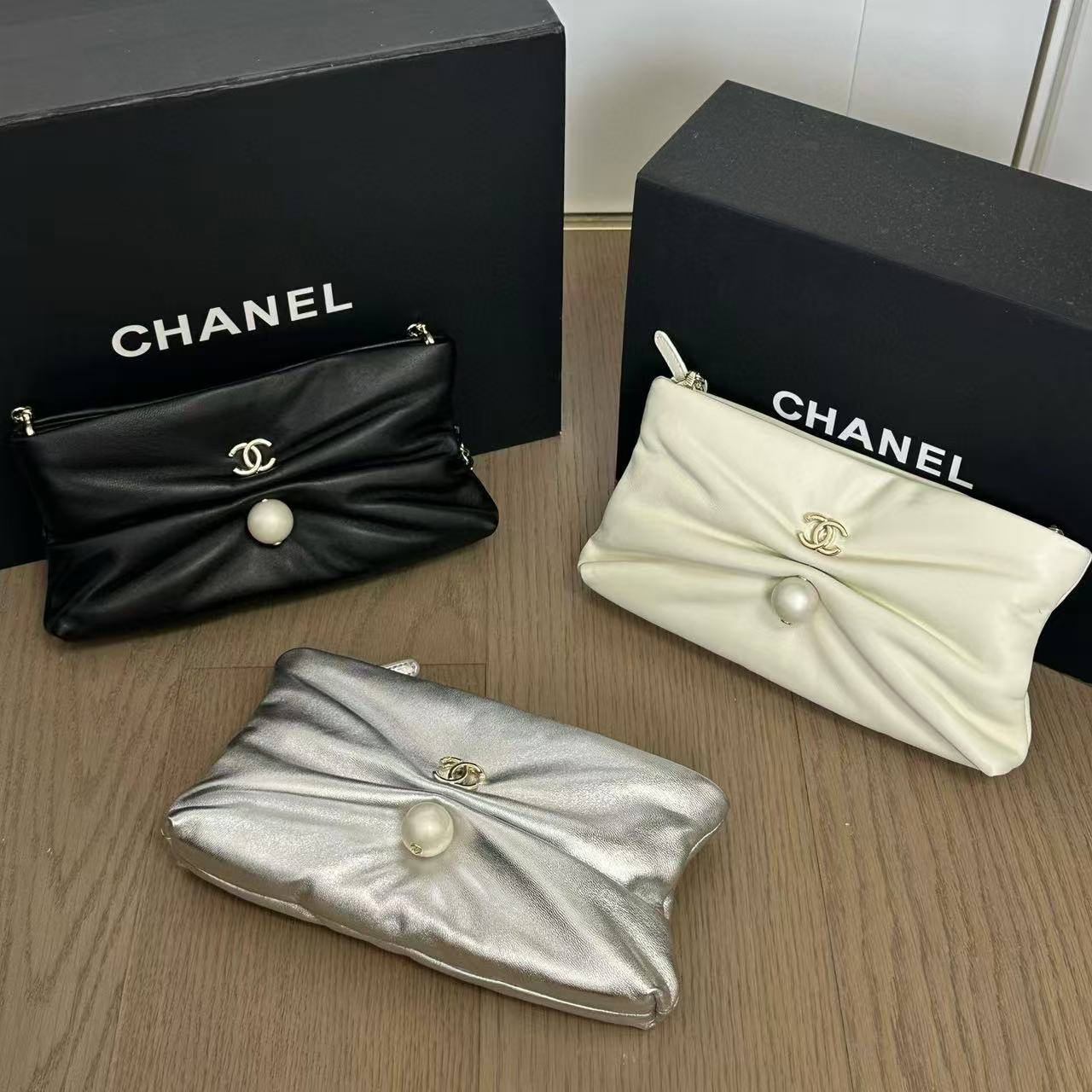 CHANE1 パールチェーンバッグ【 50％割引+送料無料】