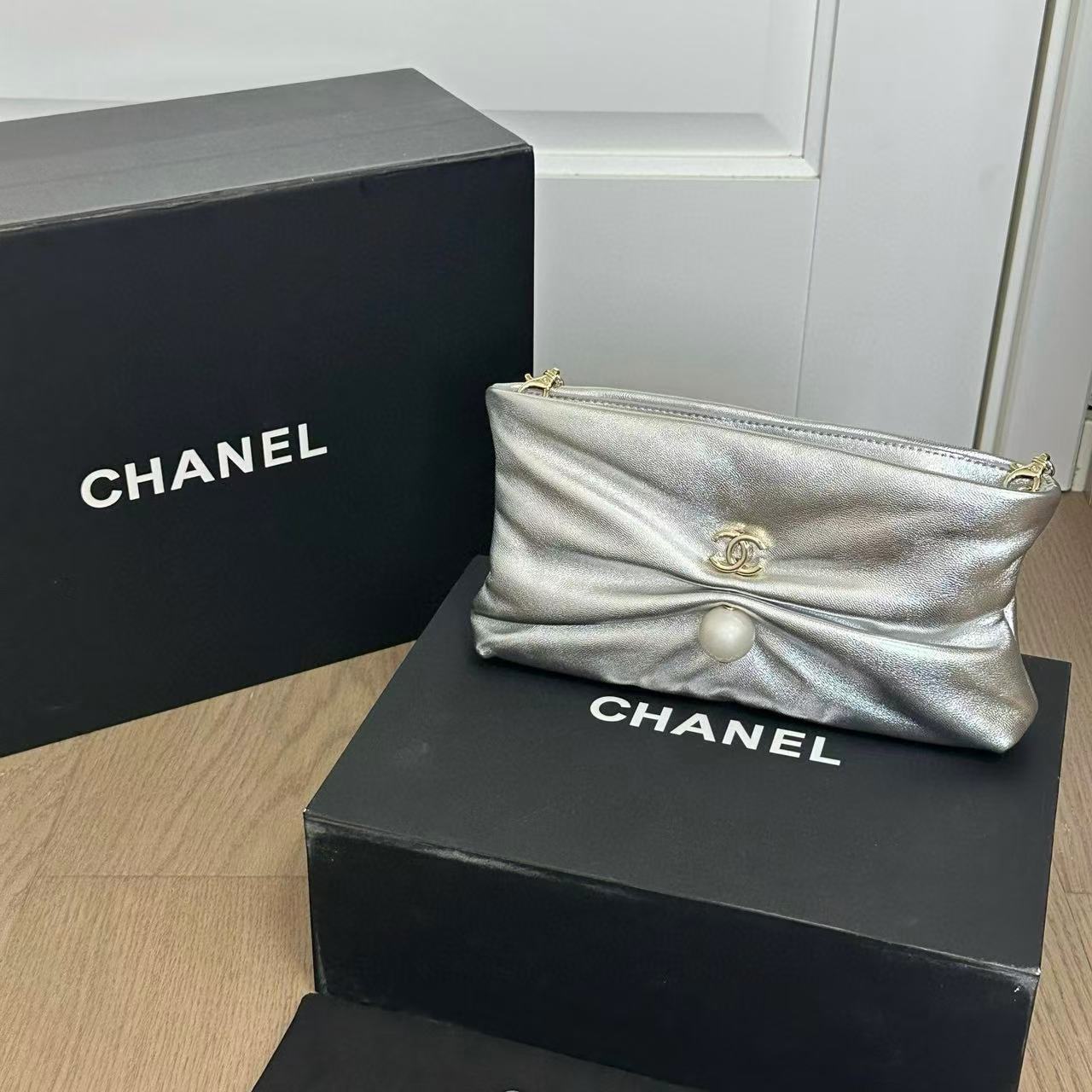 CHANE1 パールチェーンバッグ【 50％割引+送料無料】