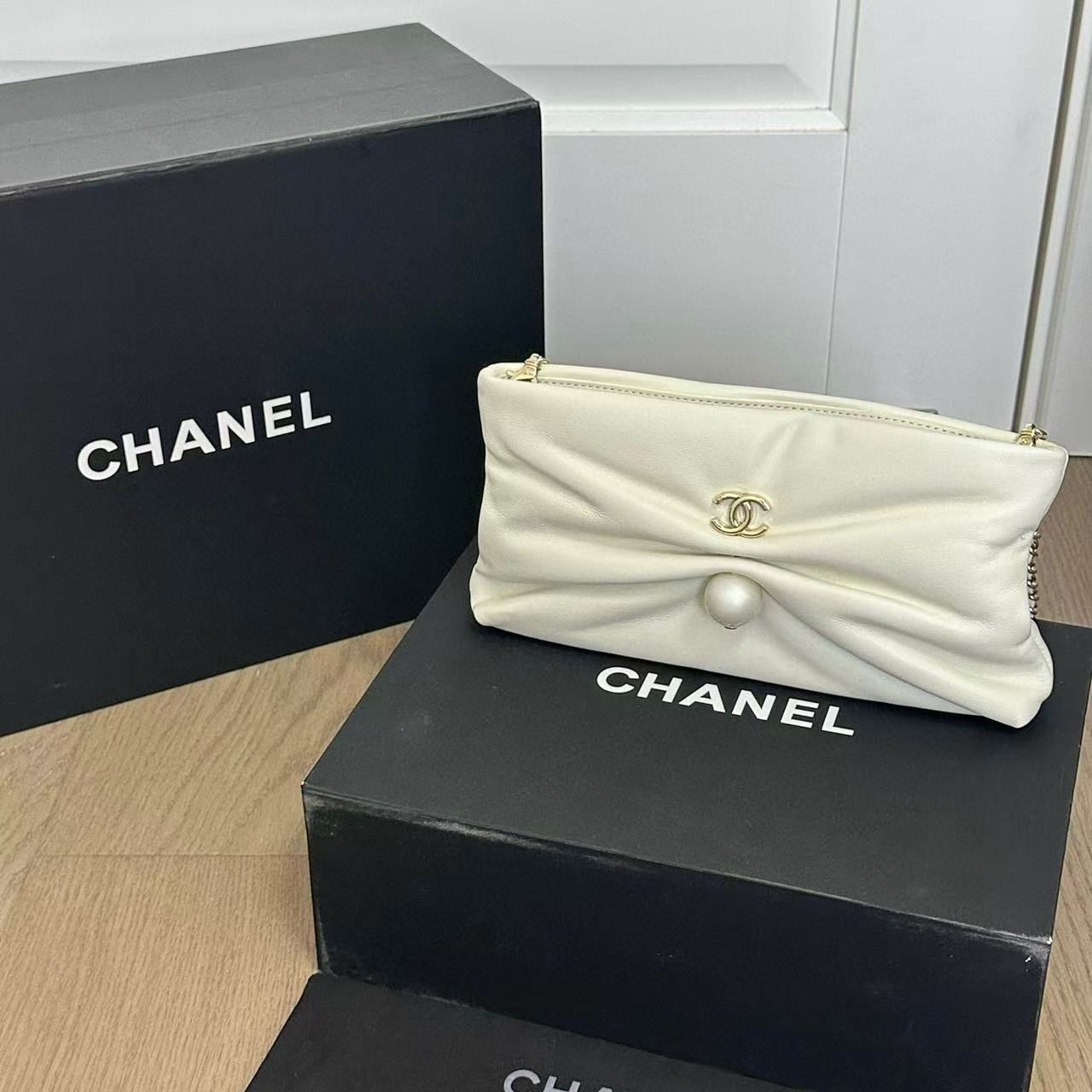 CHANE1 パールチェーンバッグ【 50％割引+送料無料】