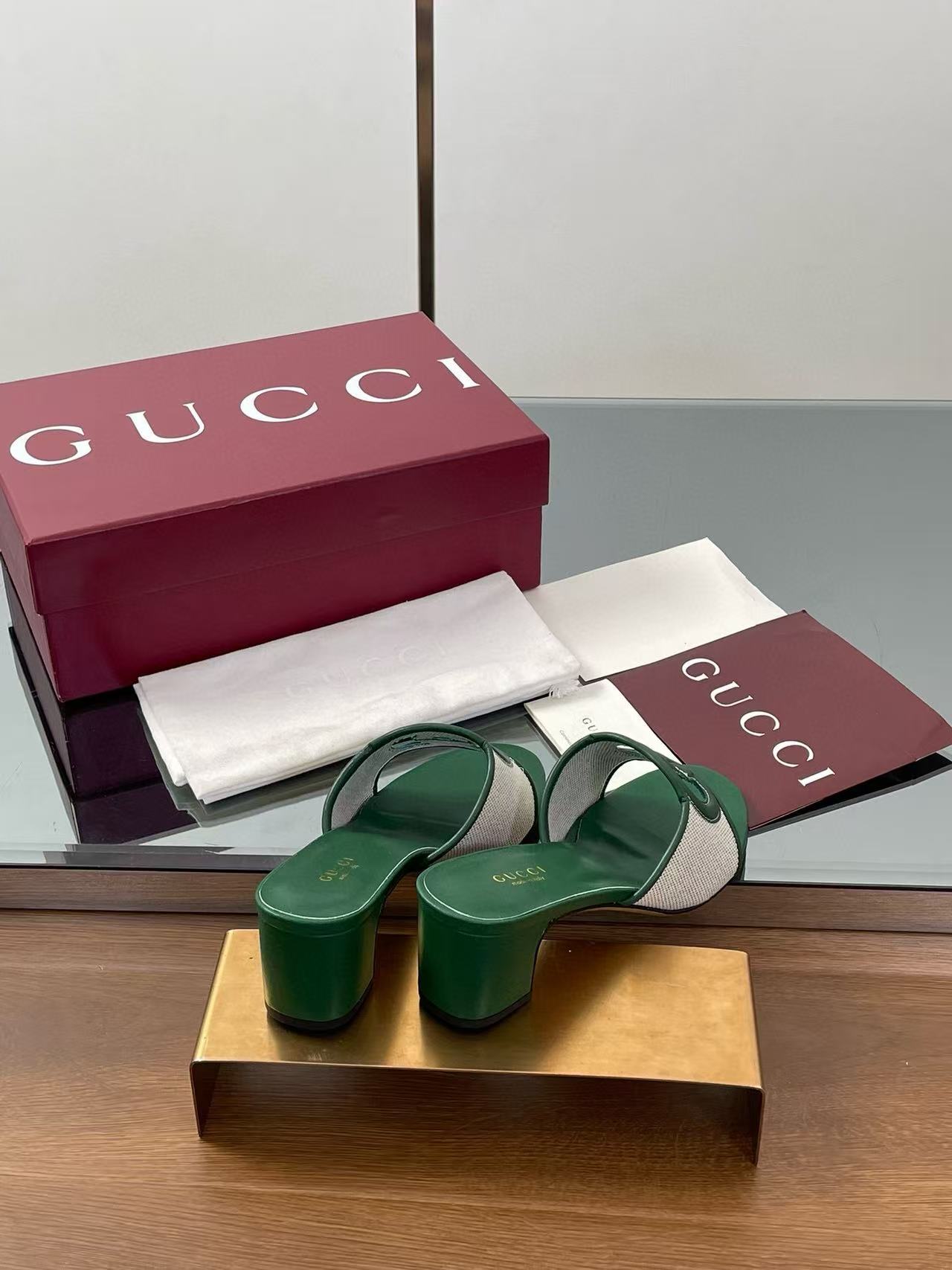 GUCC1 高品質ダブルG中空ハイヒール【50％割引+送料無料】