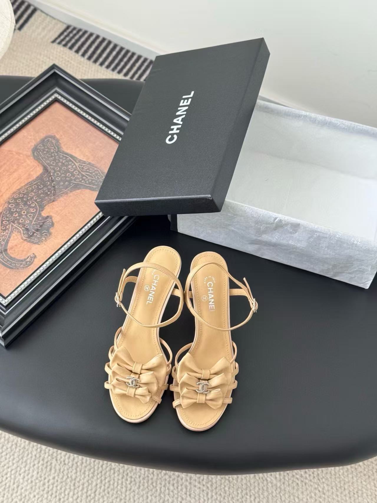 CHANE1 高品質 蝶結び カメリア サンダル【50％割引+送料無料】