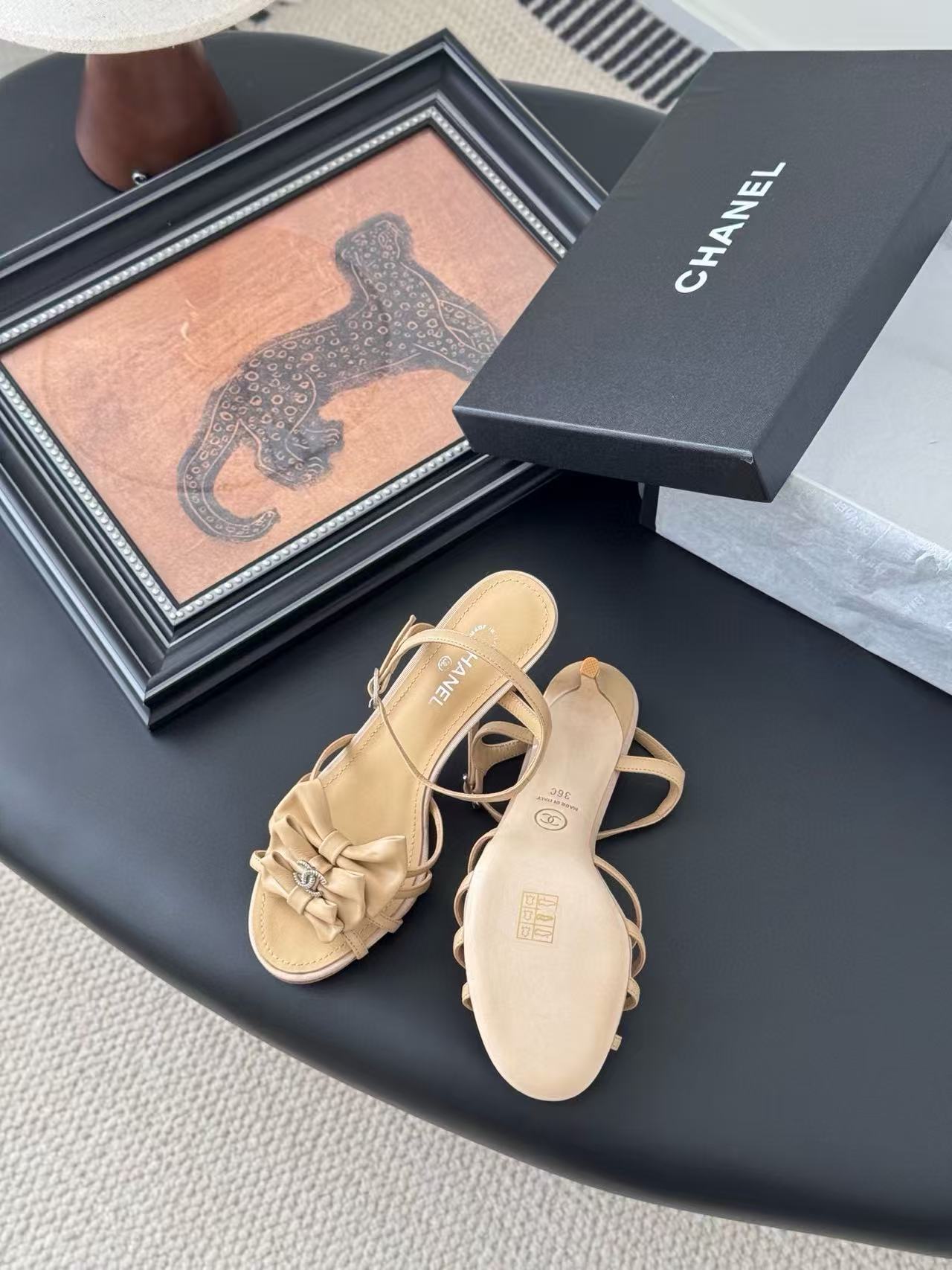 CHANE1 高品質 蝶結び カメリア サンダル【50％割引+送料無料】