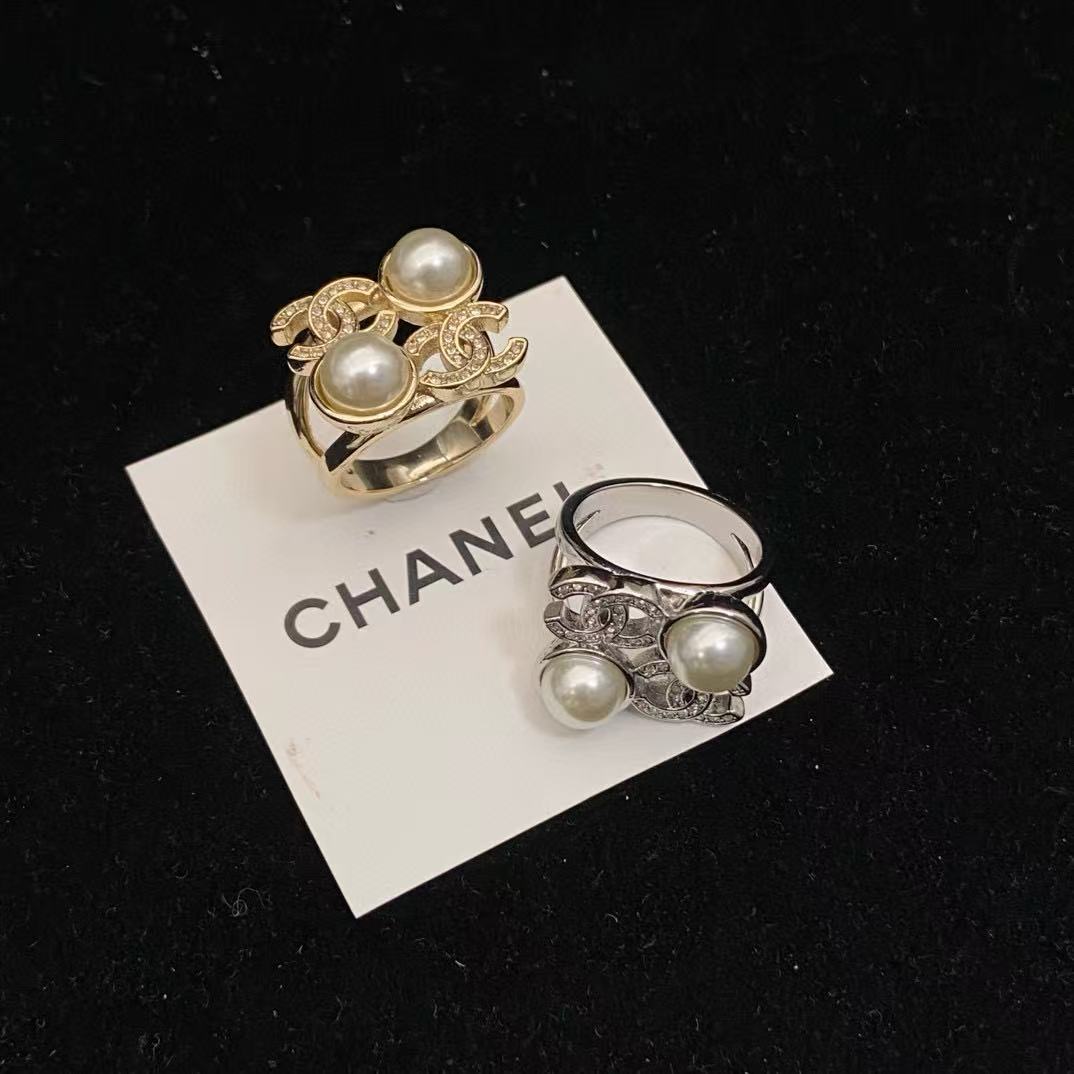 CHANE1 ダブルCパールリング【50％割引+送料無料】