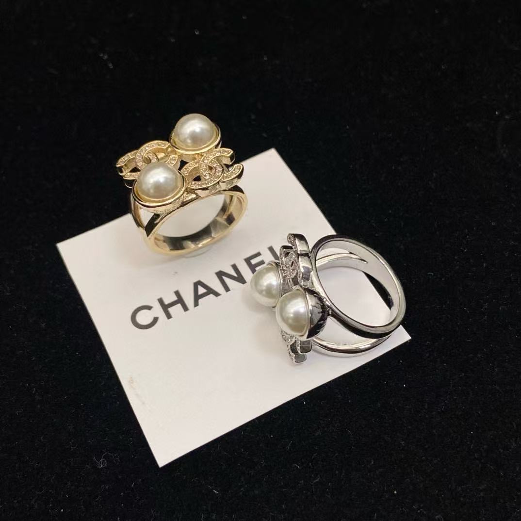 CHANE1 ダブルCパールリング【50％割引+送料無料】