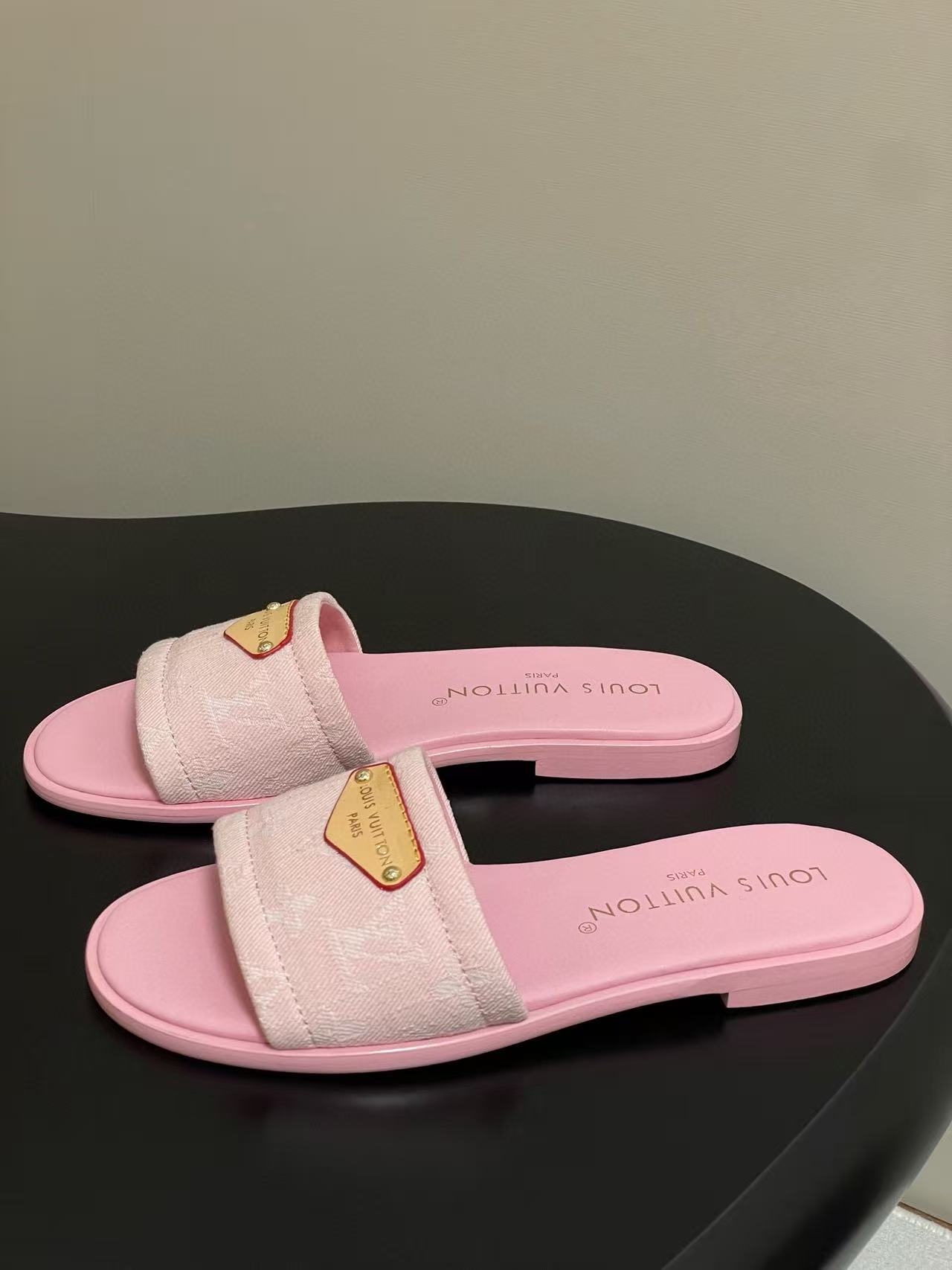 LVの高品質デニムスリッパ【50％割引+送料無料】