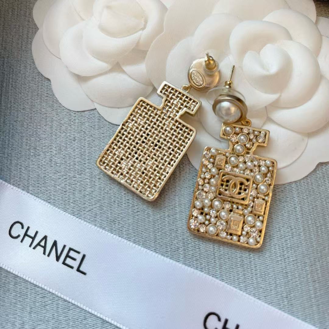 CHANE1 パール パフュームボトル イヤリング【 50％割引+送料無料】