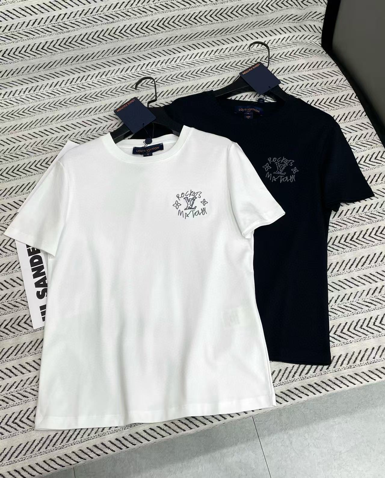 LV刺繍ロゴTシャツ【 50％割引+送料無料】