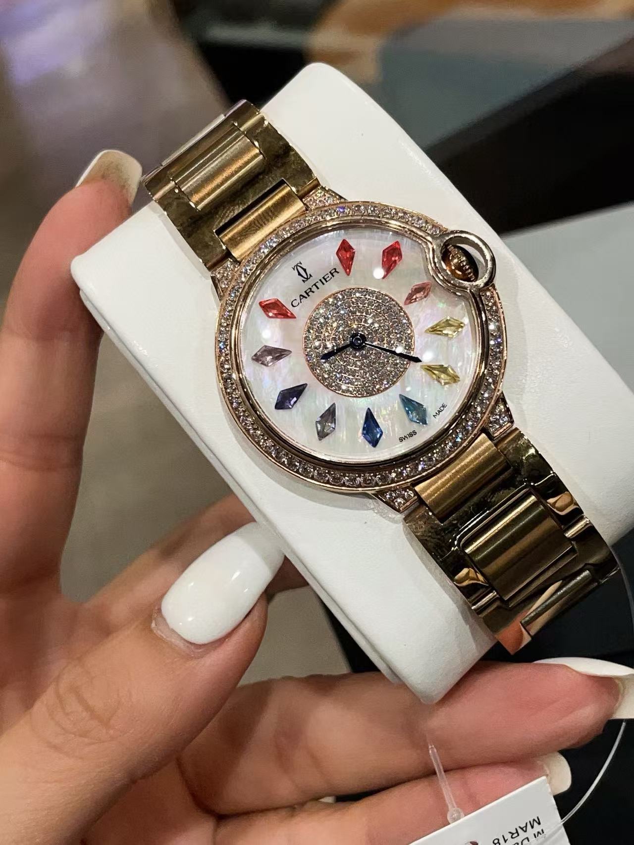 CART1ER ブルーバルーン ダイヤモンドウォッチ【50％割引+送料無料】