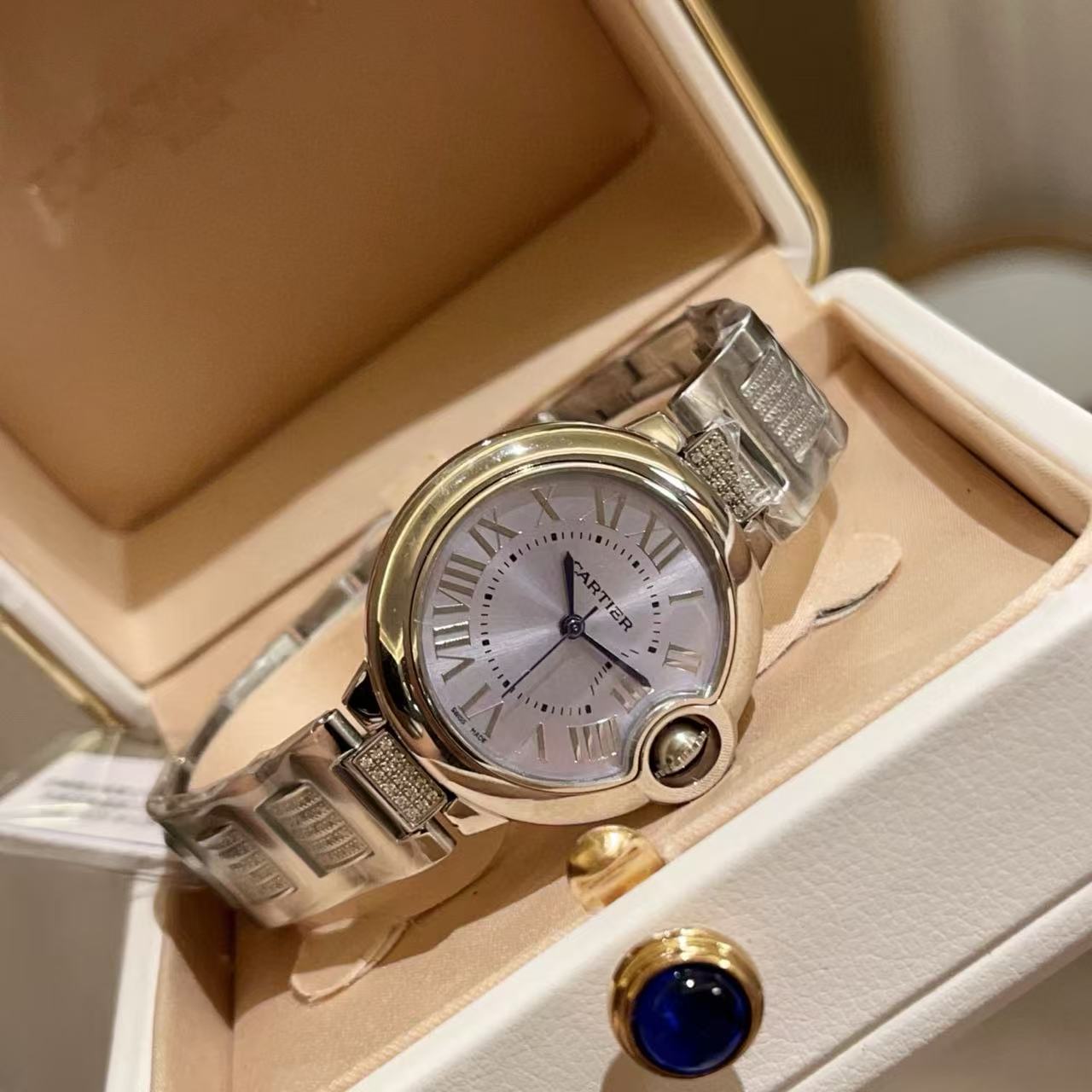 CART1ER ブルーバルーンダイヤモンドレディースウォッチ【50％割引+送料無料】