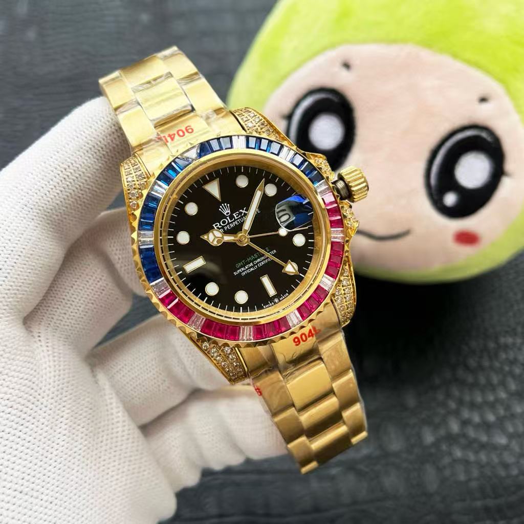 R0LEX レインボーダイヤモンドウォッチ【50％割引+送料無料】