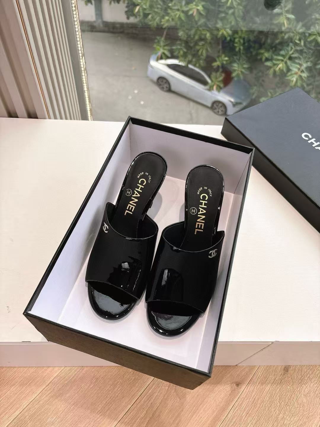 CHANE1 高品質パテントレザーシンプルハイヒール【50％割引+送料無料】