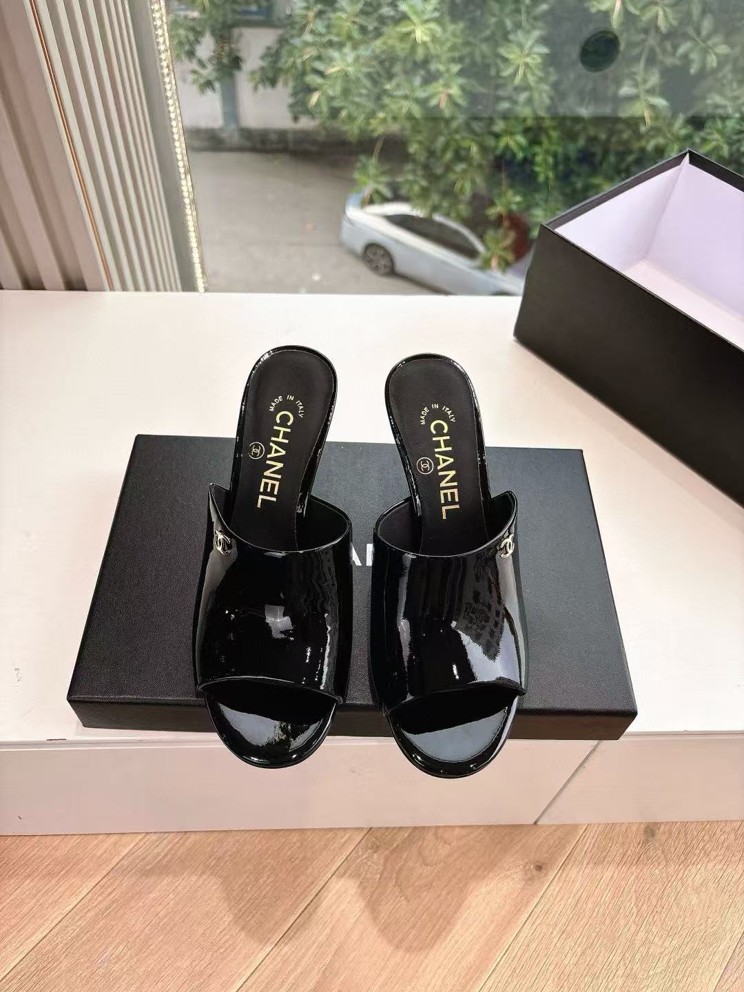 CHANE1 高品質パテントレザーシンプルハイヒール【50％割引+送料無料】