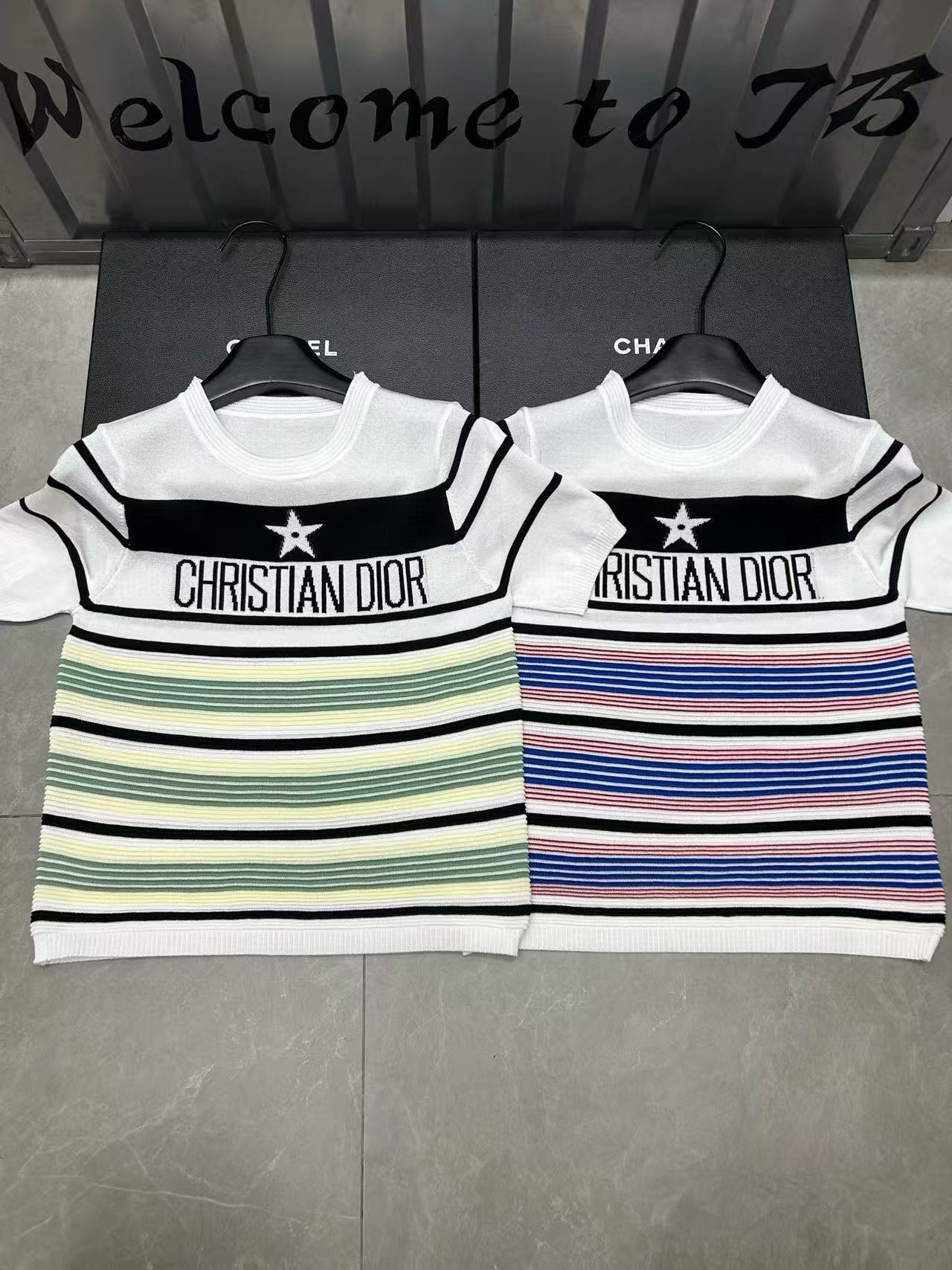 DI0R CDレターストライプニットセーター【 50％割引+送料無料】