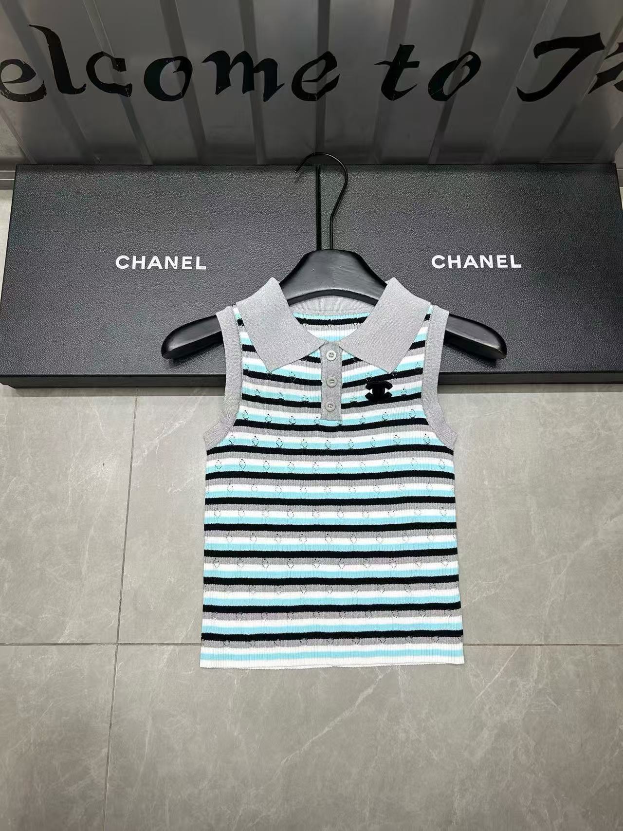 CHANE1 ラペルストライプウールベスト【 50％割引+送料無料】