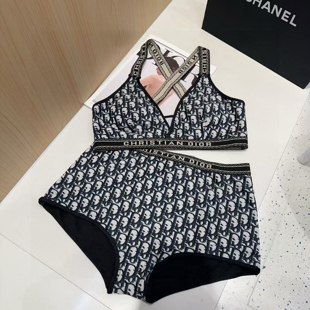 DI0R ジャカード ツーピース水着【 50％割引+送料無料】