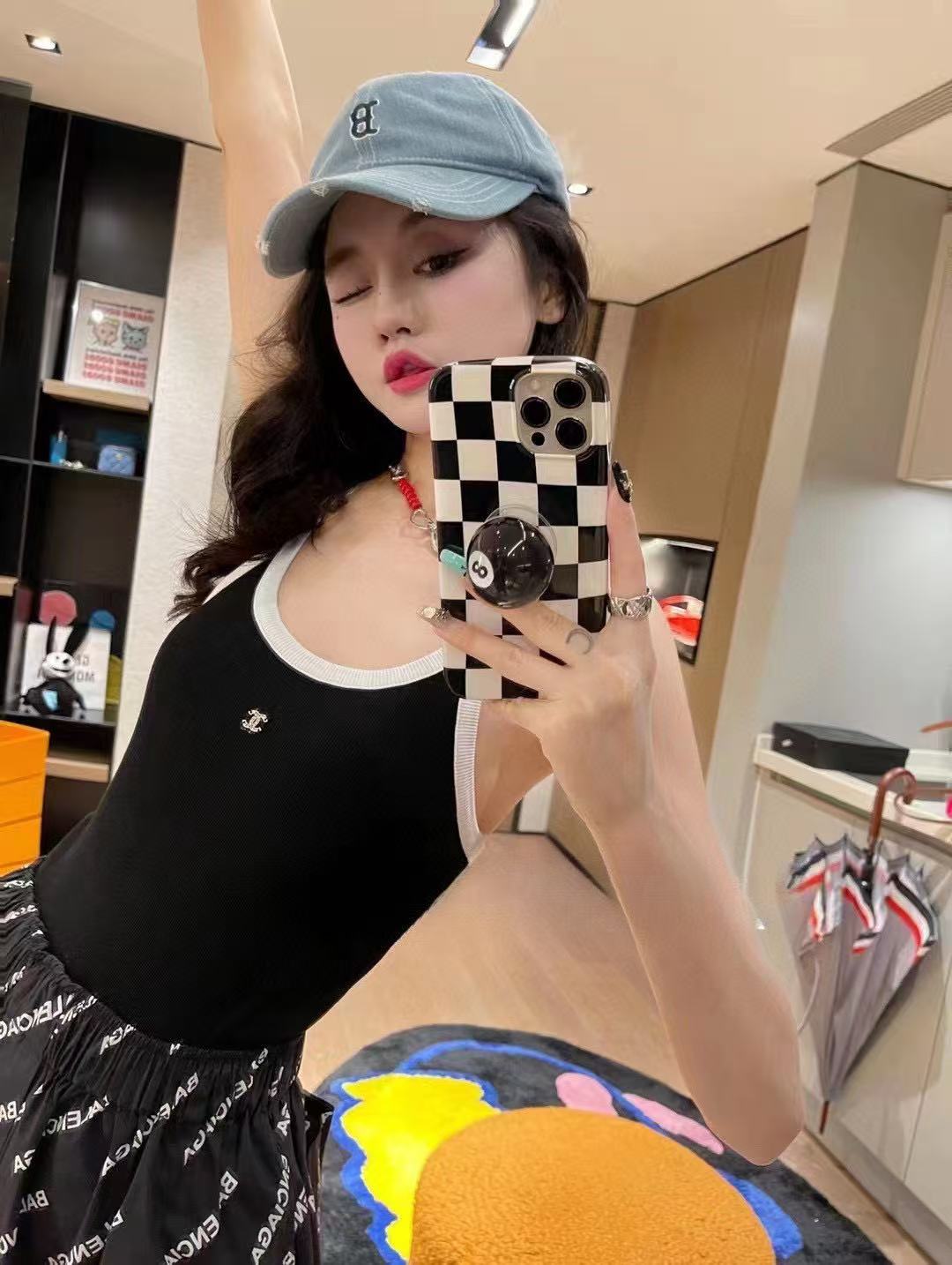 CHANE1 ダブルC シンプルワンピース水着【 50％割引+送料無料】