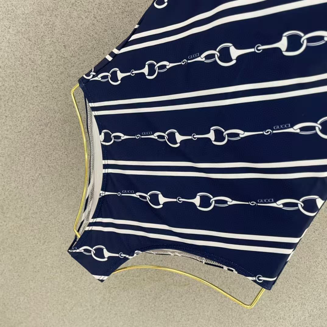 GUCC1 オープンバック カラーブロックプリント ワンピース水着【 50％割引+送料無料】