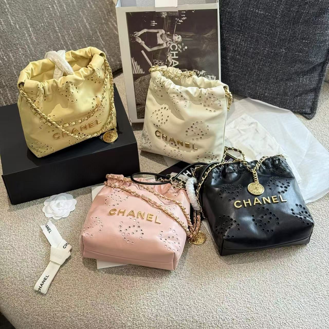 CHANE1 チェーン中空ショッピングバッグ【 50％割引+送料無料】