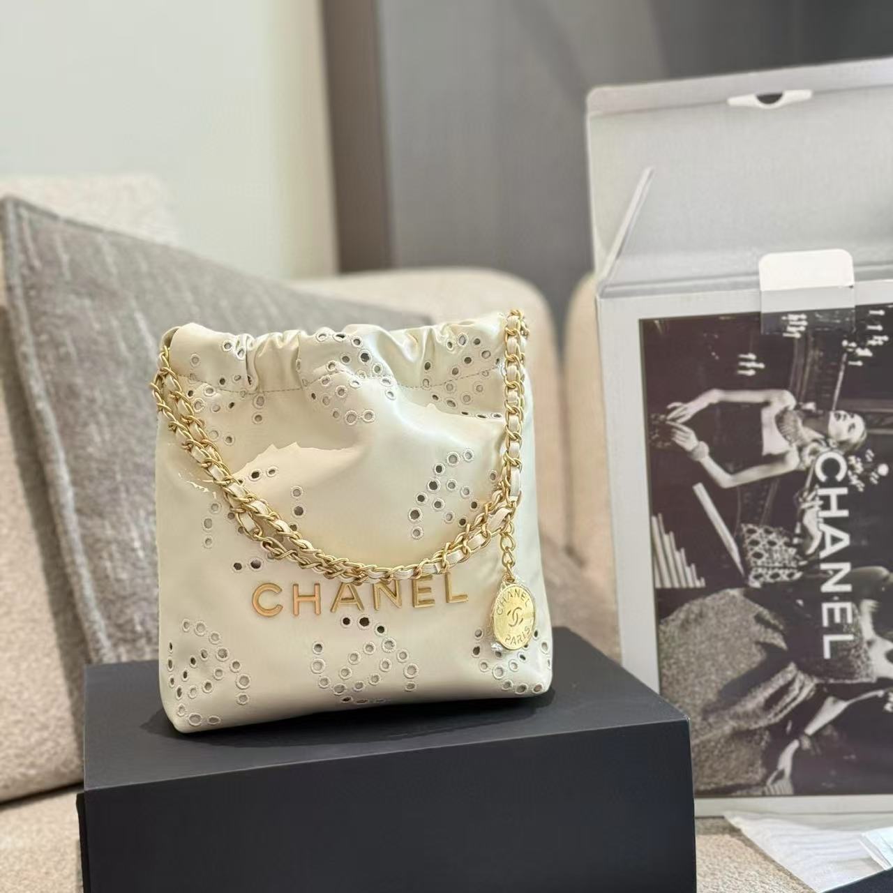 CHANE1 チェーン中空ショッピングバッグ【 50％割引+送料無料】