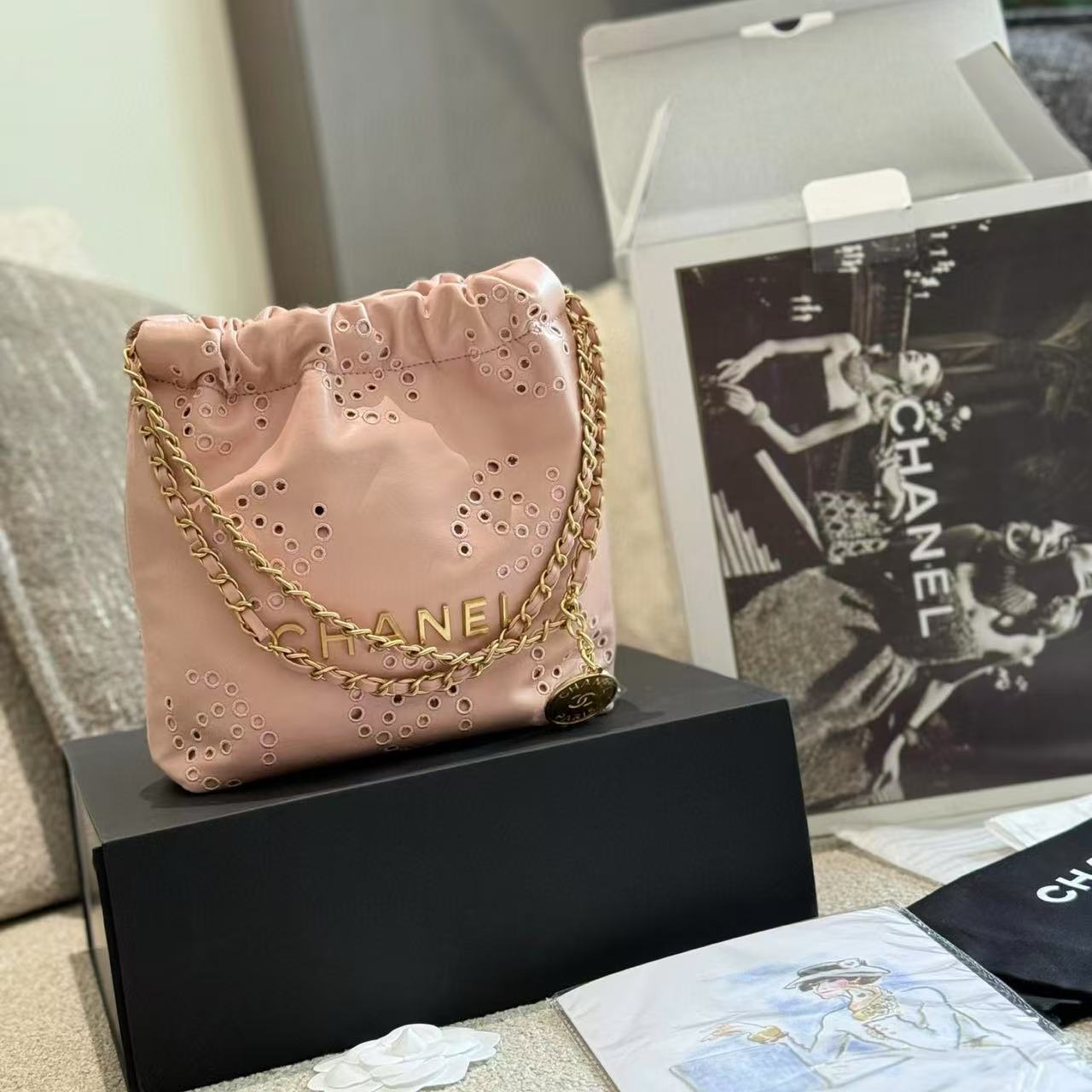 CHANE1 チェーン中空ショッピングバッグ【 50％割引+送料無料】