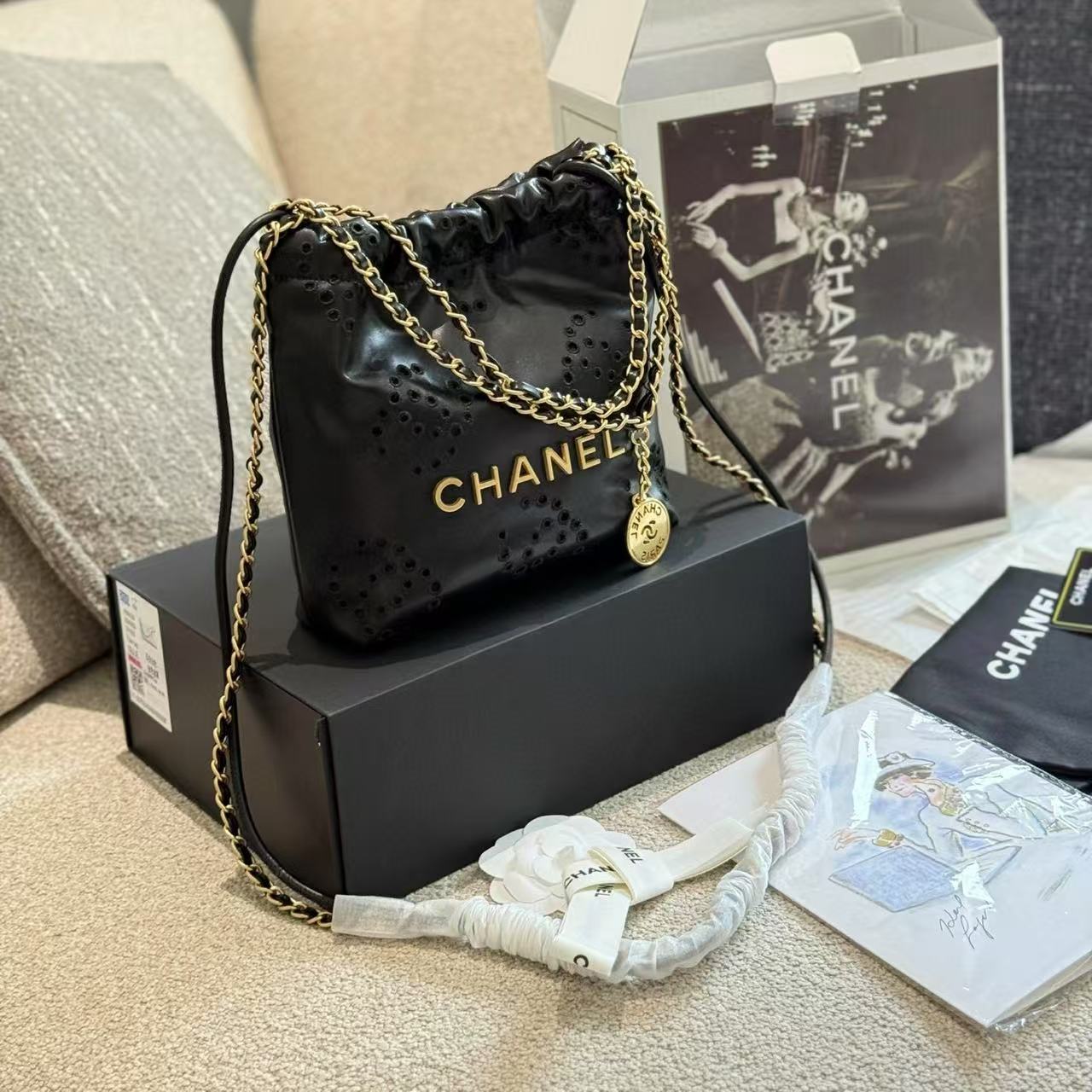 CHANE1 チェーン中空ショッピングバッグ【 50％割引+送料無料】