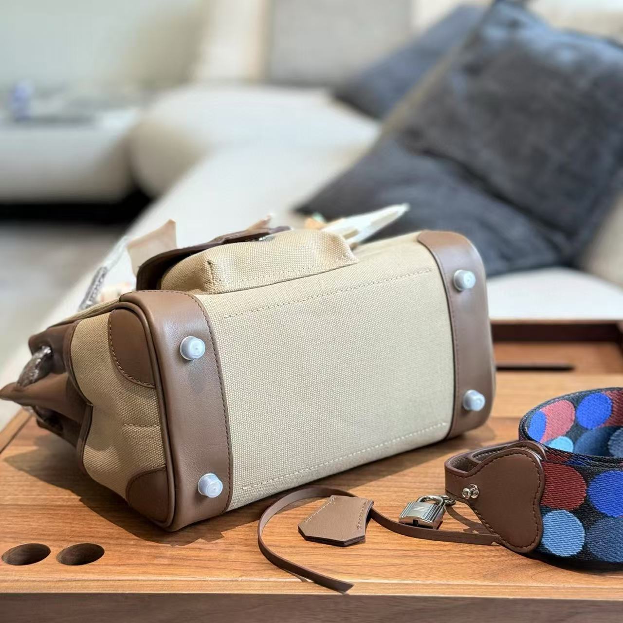 HERME5の高品質キャンバスハンドバッグ【 50％割引+送料無料】